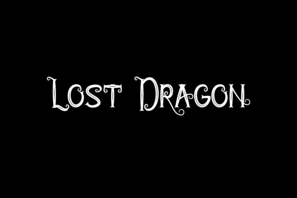 Lost Dragon Font PNG with transparent background - Preview 1