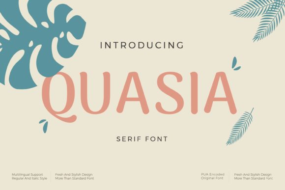 Quasia Display-Schriftarten Schriftart Von mahstudios