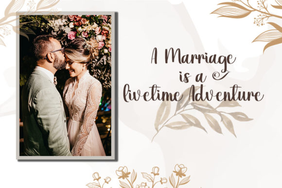 Rainbow Wedding Font PNG with transparent background - Preview 1