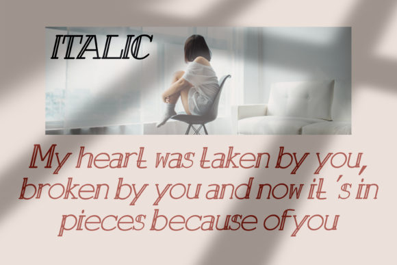 Romans Line Font PNG with transparent background - Preview 3