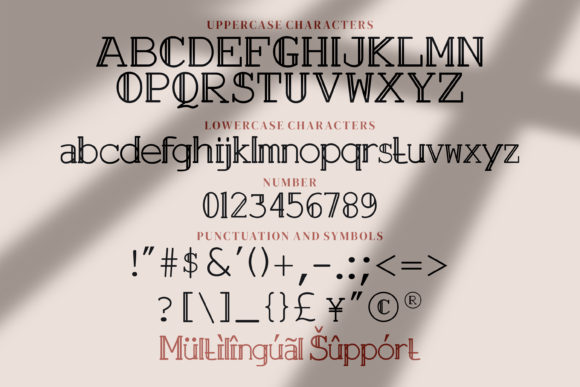 Romans Line Font PNG with transparent background - Preview 5