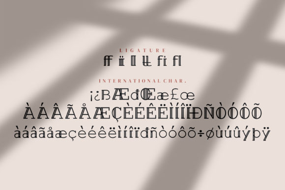 Romans Line Font PNG with transparent background - Preview 6