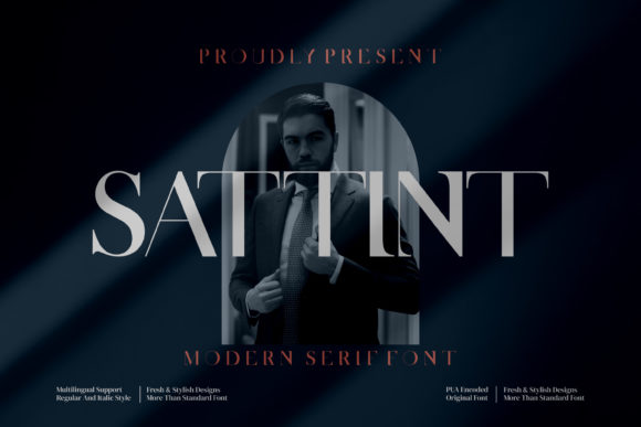 Sattint Serif-Schriftarten Schriftart Von mahstudios