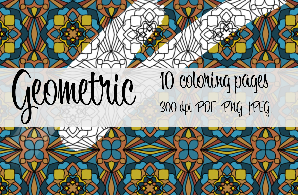 Geometric Pattern Coloring Pages Pack Graphic by Kraken Jack · Creative ...