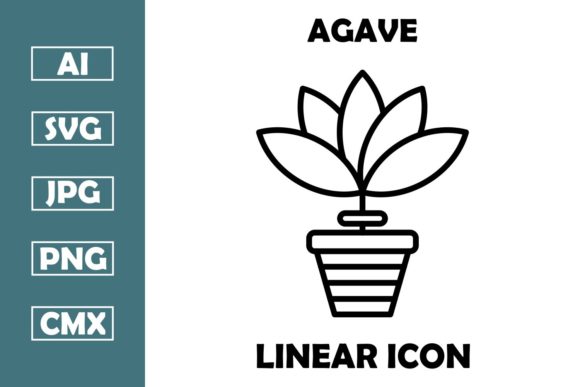 Agave Vector Line Icon Design