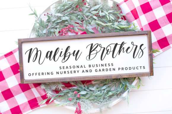 Apricot Farmhouse Font PNG with transparent background - Preview 1