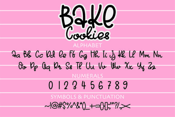 Bake Cookies Font - Preview 1