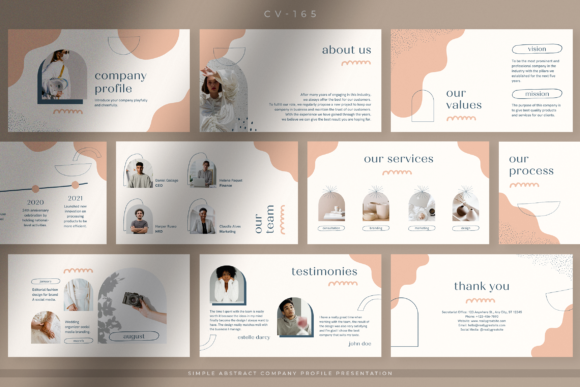 Simple abstract Canva company profile presentation