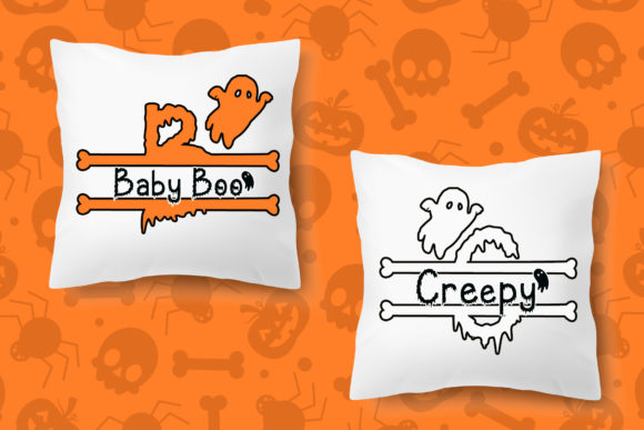 Creepy Halloween Monogram Font PNG with transparent background - Preview 3