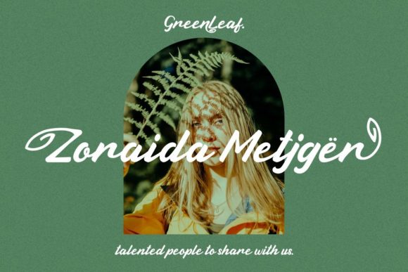 Green Leaf Font - Preview 1