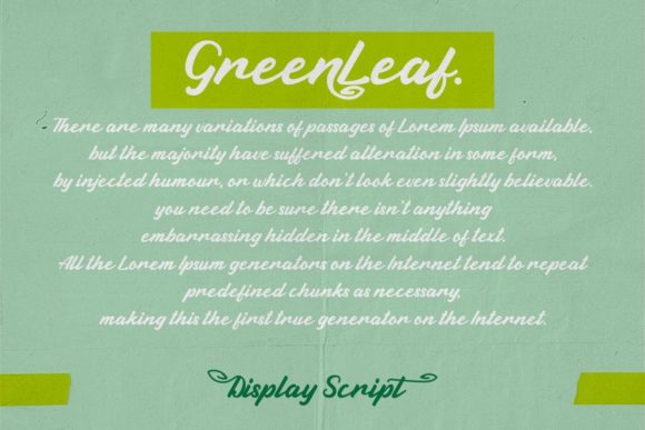 Green Leaf Font - Preview 2