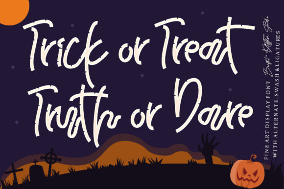 Halloween Bamboo Font PNG with transparent background - Preview 2