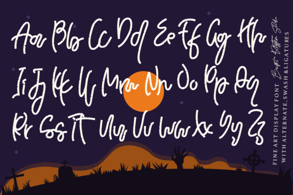 Halloween Bamboo Font PNG with transparent background - Preview 3