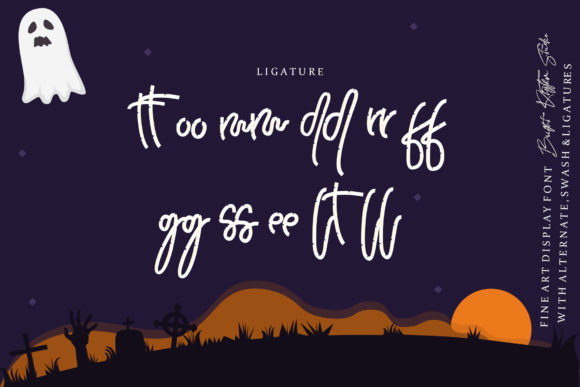 Halloween Bamboo Font PNG with transparent background - Preview 6