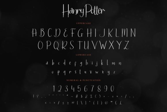 Hanry Potter Font PNG with transparent background - Preview 3