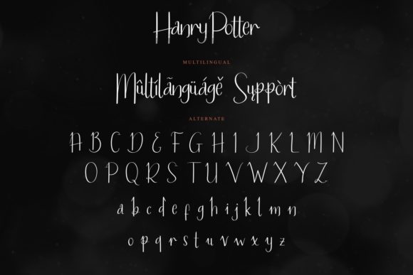 Hanry Potter Font PNG with transparent background - Preview 5
