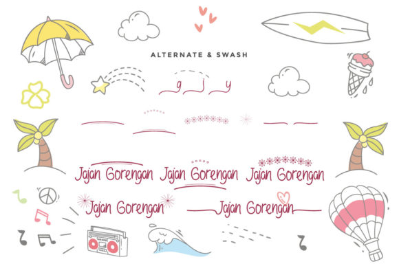 Jajan Gorengan Font PNG with transparent background - Preview 5