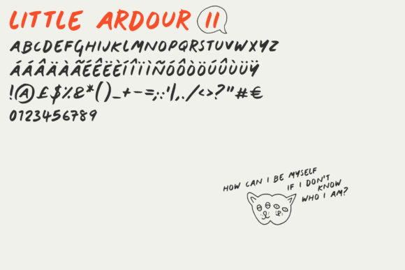 Little Ardour Font PNG with transparent background - Preview 2