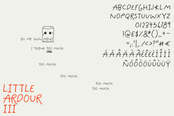 Little Ardour Font PNG with transparent background - Preview 3