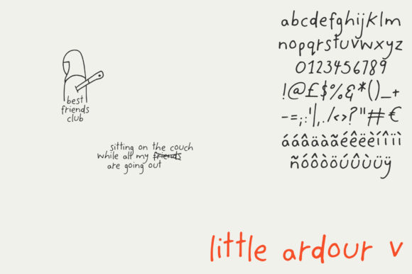 Little Ardour Font PNG with transparent background - Preview 5