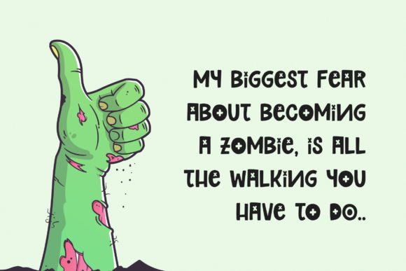 Mini Zombie Font PNG with transparent background - Preview 1