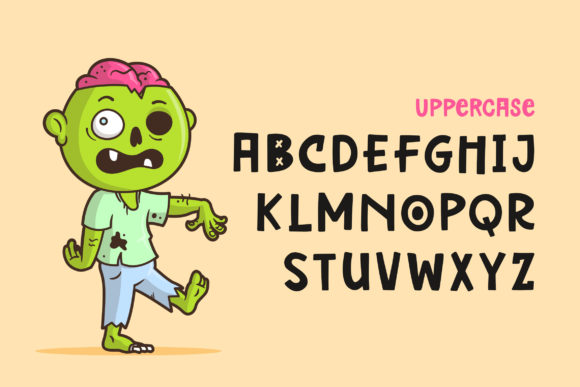 Mini Zombie Font PNG with transparent background - Preview 3
