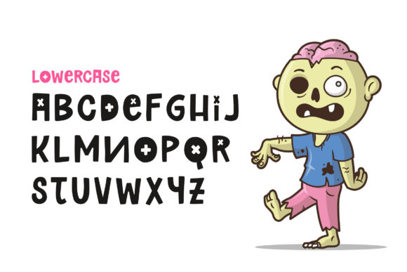 Mini Zombie Font PNG with transparent background - Preview 4