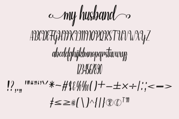 My Husband Font PNG with transparent background - Preview 4