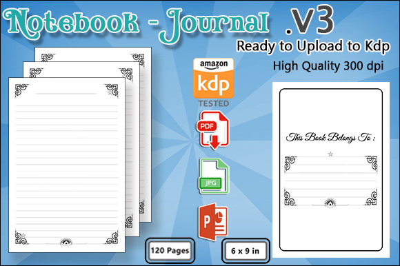 Notebook - KDP Interior (v3) Graphic by ishop · Creative Fabrica