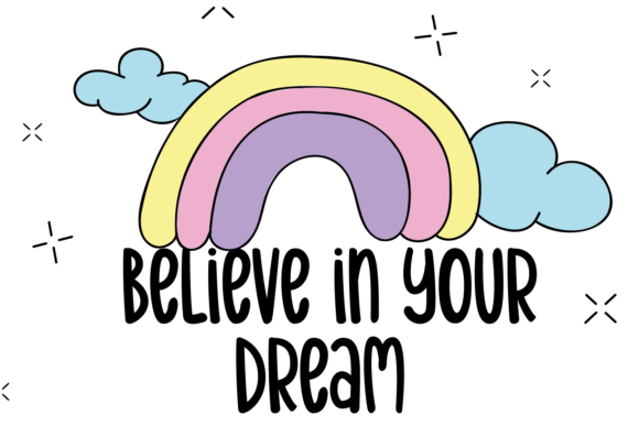Rainbow Smile Font PNG with transparent background - Preview 1