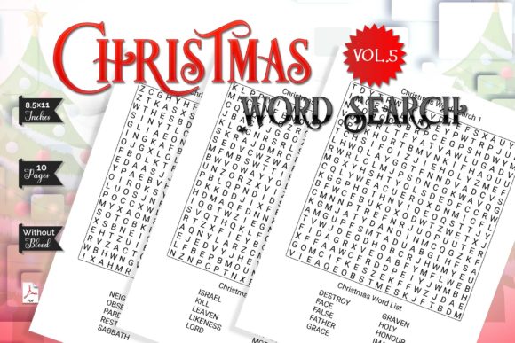 Word Search Brain Games for Christmas
