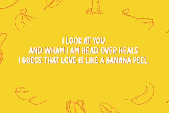 Banana Pastry Font PNG with transparent background - Preview 2