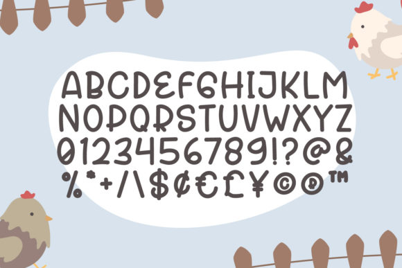 Chicken Farmer Font PNG with transparent background - Preview 3
