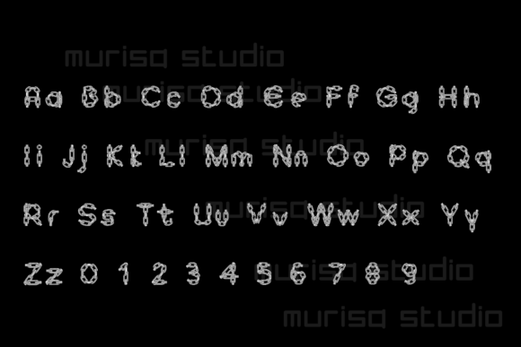 Chrome Chain Font PNG with transparent background - Preview 1