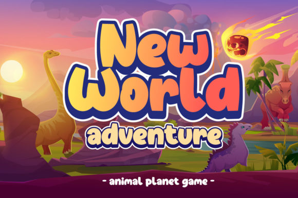 Dino Jumps Font PNG with transparent background - Preview 1
