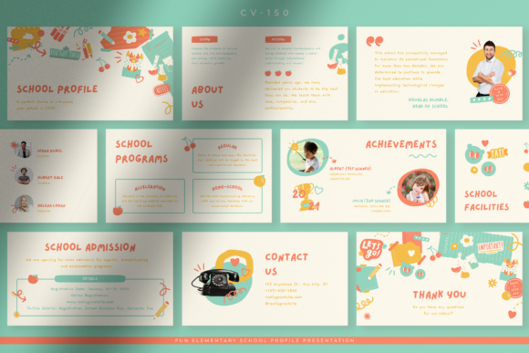 Preview of Elementary School Presentation Canva education presentation template