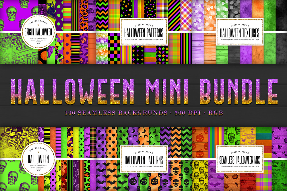 Halloween Digital Paper Mini Bundle