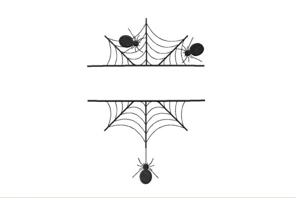 Halloween Spider Web Monogram Halloween Embroidery Design By ArtDigitalEmbroidery