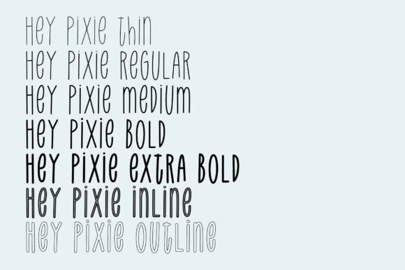 Hey Pixie Font PNG with transparent background - Preview 1