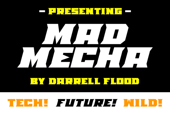 Mad Mecha Font PNG with transparent background - Preview 1