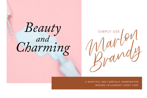 Marlon Brendy Font PNG with transparent background - Preview 1