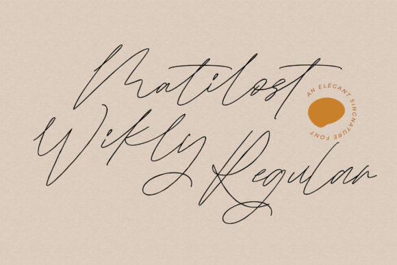 Matilost Wikly Font PNG with transparent background - Preview 6