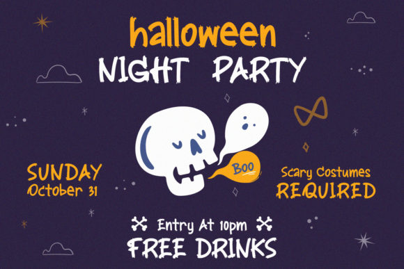 Midnight Shadows Font font preview - 2