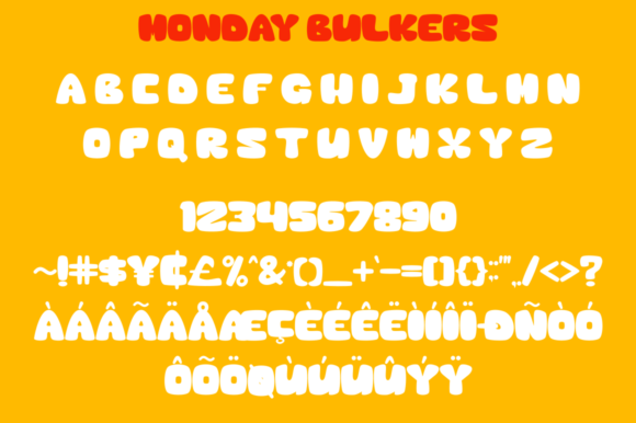 Monday Bulkers Font PNG with transparent background - Preview 5