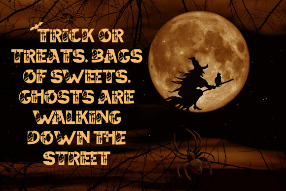 Pumpkin Scream Font PNG with transparent background - Preview 3