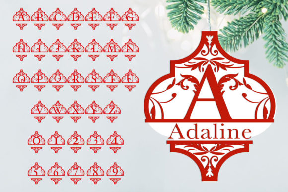Adaline Arabesque Christmas Ornament Font - Preview 1