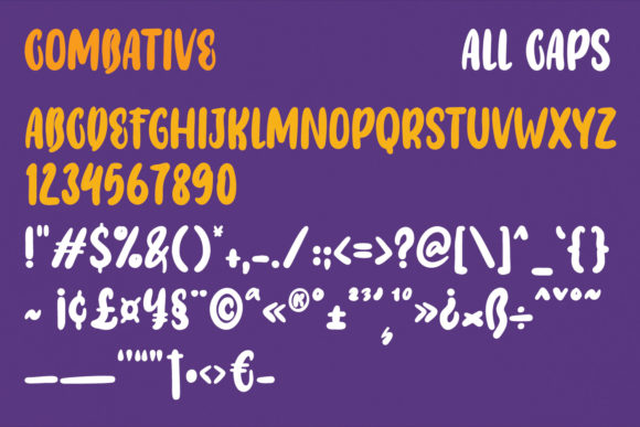 Combative Font - Preview 2