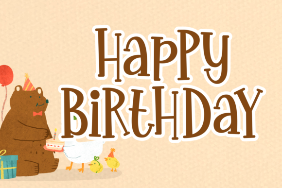 Cute Bearly Font - Preview 2