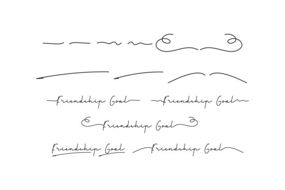 Friendship Goal Font PNG with transparent background - Preview 3