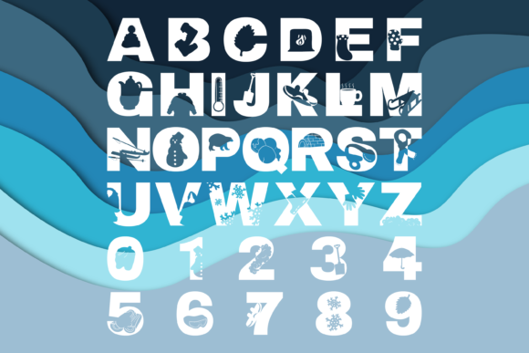Frosty Snowman Trio Font PNG with transparent background - Preview 1